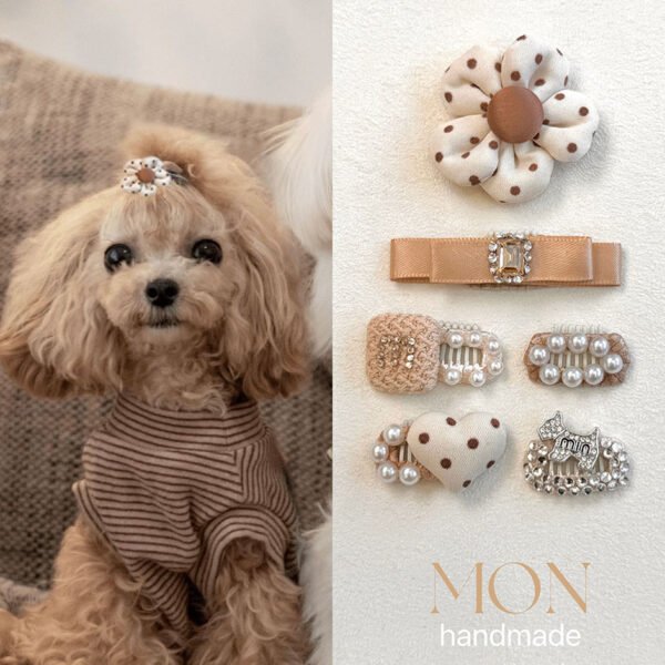 子犬のヘアピンミニスタイルかわいい高級マルチーズヨークシャーテリアユニバーサル